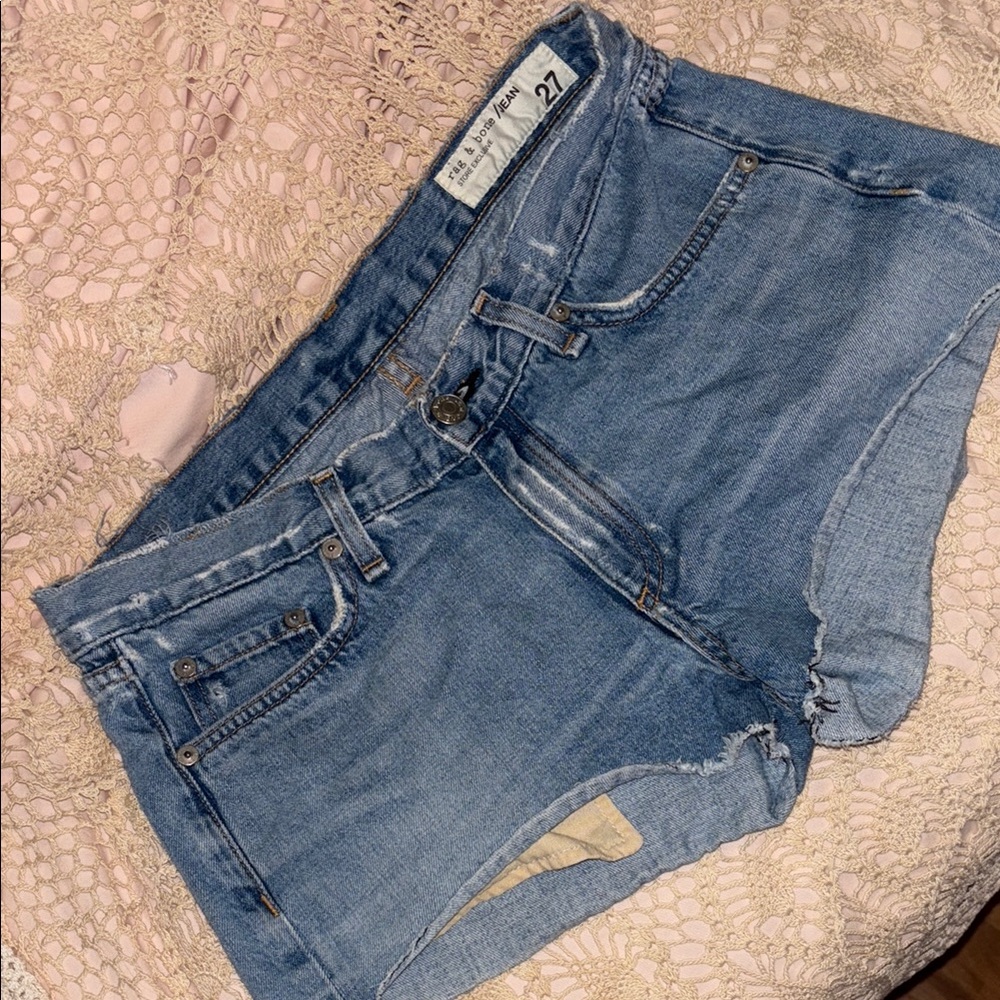 rag & bone Blue Jean Shorts